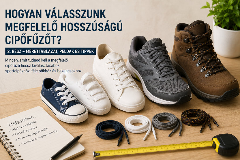 Hogyan válasszunk megfelelő hosszúságú cipőfűzőt? 2. rész